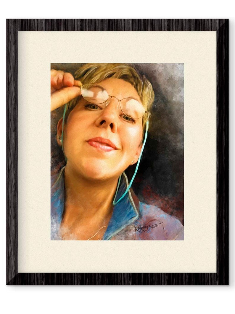 Commissioned Portrait Painting Loose Painterly Style Portrait image 5