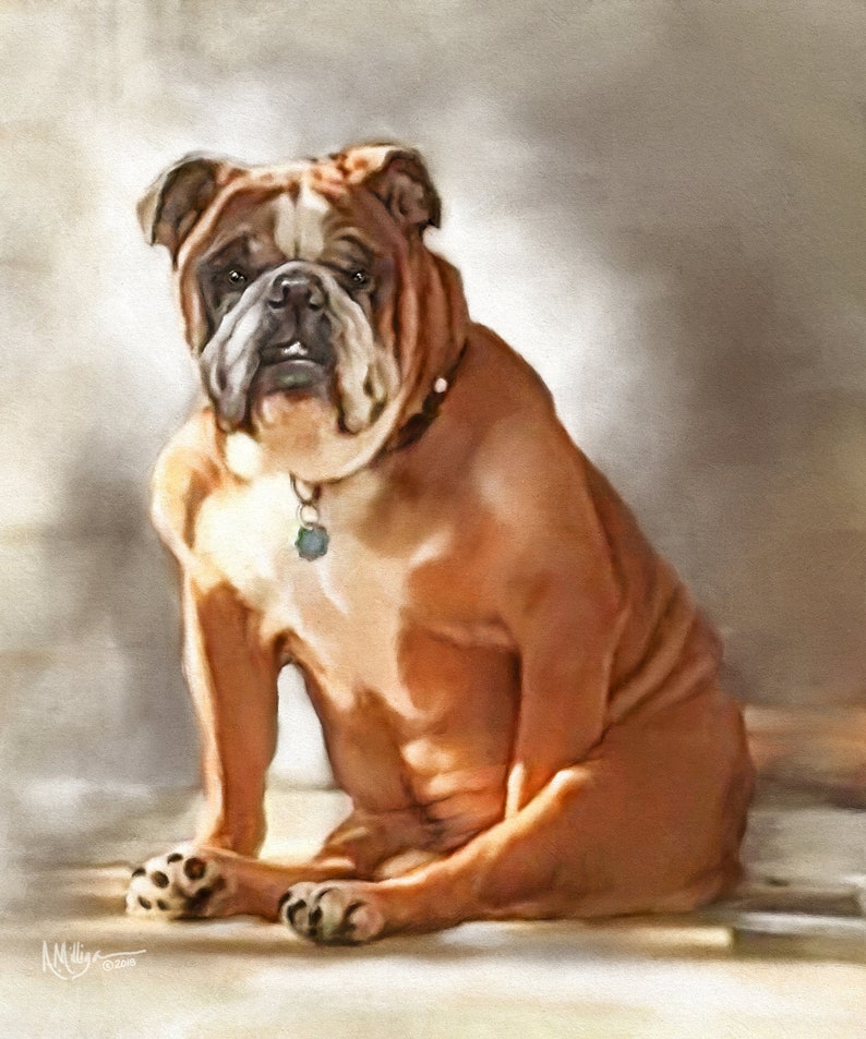 Commissioned Portrait Painting Photorealism Style Pet Portrait Painting image 3