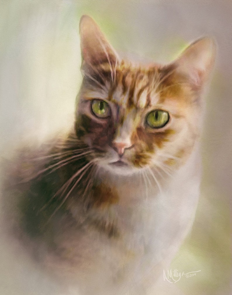 Commissioned Portrait Painting Photorealism Style Pet Portrait Painting image 1