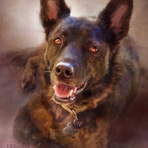 Commissioned Portrait Painting Photorealism Style Pet Portrait Painting image 4