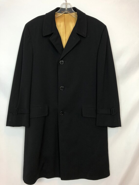 Superb 50s/60s Black Men’s Evening Coat, Overcoat,
