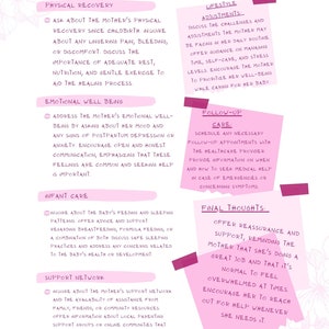 Lista di controllo per la chiamata postpartum (per Doulas)