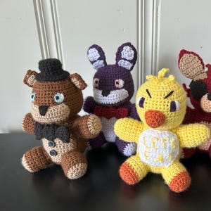 Crochet Five nights at Freddy’s (Freddy/Foxy/Bonnie/Chica) Plush