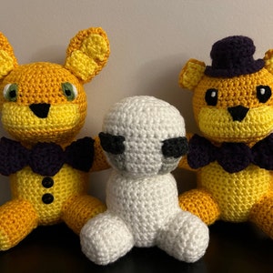 Crochet Five Nights at Freddy’s Spring Bonnie/Fredbear/Crying Child Plush