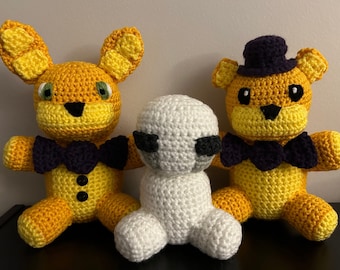 Crochet Five Nights at Freddy’s Spring Bonnie/Fredbear/Crying Child Plush