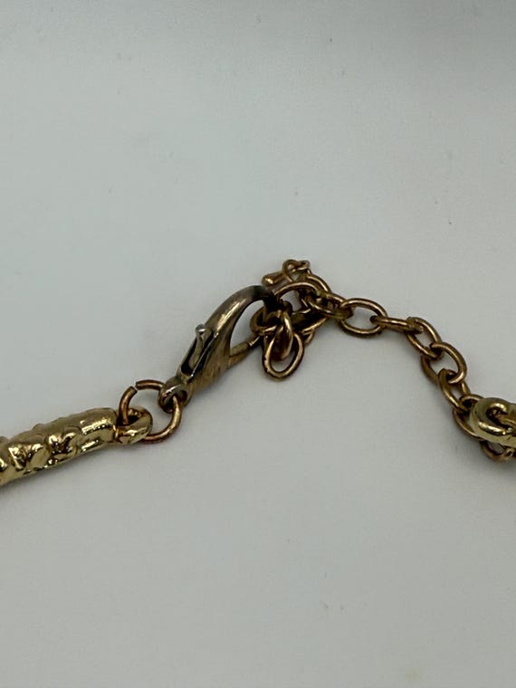 Gold Alligator Statement Necklace – Bold Crystal-… - image 2