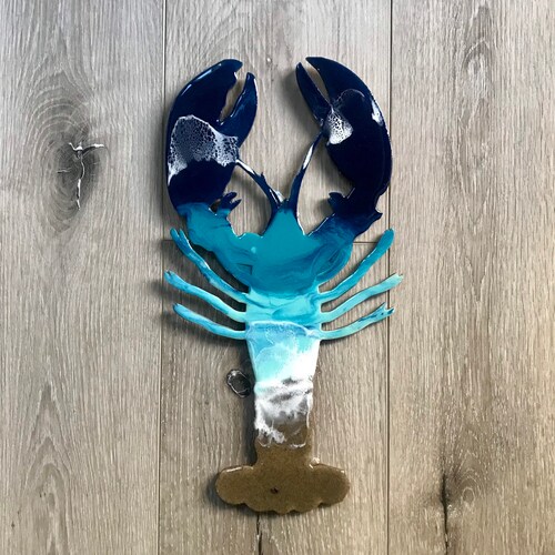 Beach Art Resin Lobster Wall Decor Lobster Decor Ocean Art Etsy