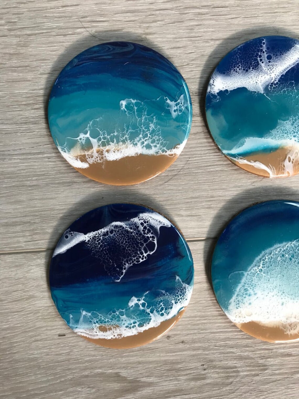 Drink Coasters Resin Coasters Ocean Art 21st Birthday Gift Etsy