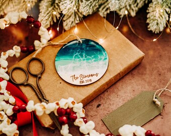 Personalized Beach Laser Engraved Ornament