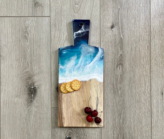 Ocean Resin Cheese Board, Beach Cutting Board, Personalized Resin Charcuterie  Board With Handle, Custom Resin Father's Day Gift, Beach Home -  Canada
