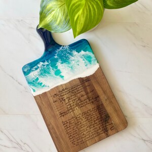Recipe Cheese Board, Family Recipe Engraved Cheese Board, Beach Cutting Board, Gift for Mom