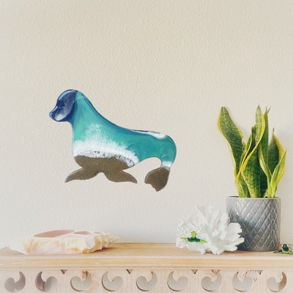 Beach Art Resin Seal Wall Decor, Sea Lion Decor, Ocean Art Kid's Room Wall Art, Beach Home Decor, Beach Lover Present, Hawaii Art