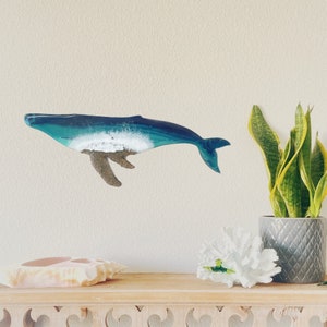 Beach Art Resin Whale Wall Decor, Humpback Whale Decor, Ocean Art Kid's Room Wall Art, Beach Home Decor, Beach Lover Present, Hawaii Art