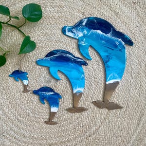 Dolphin Resin Wall Artwork, Coastal Beach Decor