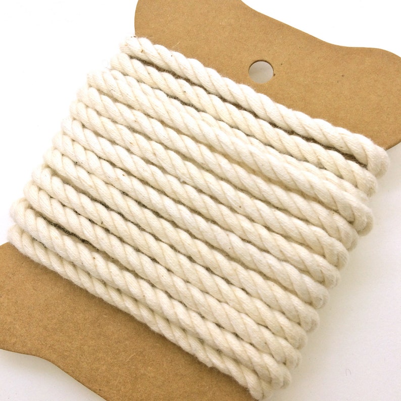 5 mm = 1364 Cotton Rope = 21 Yards =19.20 Meters Natural Elegant 100 /% COTTON TWISTED CORD Semi White Offwhite Raw White Not bleached Rope