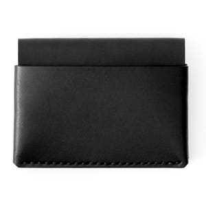 Rainier Wallet, Leather Card Wallet, Leather Card Case, Leather Card Holder, Card Wallet, Card Case, Card Holder, Leather Wallet Black image 3