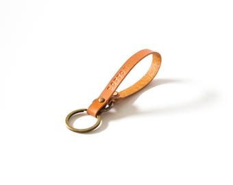 Key Holder, Leather Key Fob, Leather Key Chain, Key Wristlet, Leather Key Holder, Key Fob, Key Chain, Key Lanyard, Leather Wristlet | Tan