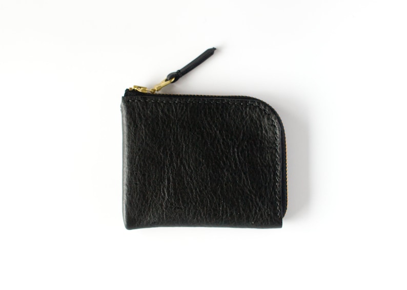 Half Zip Wallet Leather Wallet Zip Wallet Card Wallet - Etsy