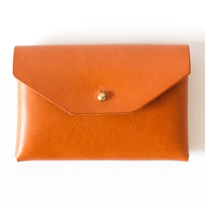 Bolsa Bonnie, Bolsa de cuero, Cartera de cuero, Soporte para tarjetas de cuero, Bolsa para monedas, Estuche para tarjetas de cuero, Soporte para tarjetas de cuero, Billetera compacta / Bronceado