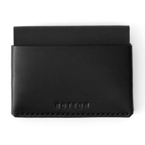 Rainier Wallet, Leather Card Wallet, Leather Card Case, Leather Card Holder, Card Wallet, Card Case, Card Holder, Leather Wallet Black image 2