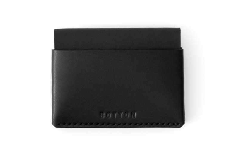 Rainier Wallet, Leather Card Wallet, Leather Card Case, Leather Card Holder, Card Wallet, Card Case, Card Holder, Leather Wallet Black image 2