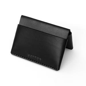 Rainier Wallet, Leather Card Wallet, Leather Card Case, Leather Card Holder, Card Wallet, Card Case, Card Holder, Leather Wallet Black image 1