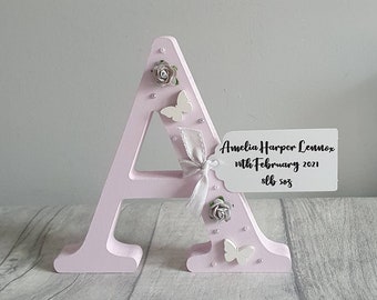 Freestanding Letter - Personalised - New Baby Gift - Nursery Decor - Available in any colours