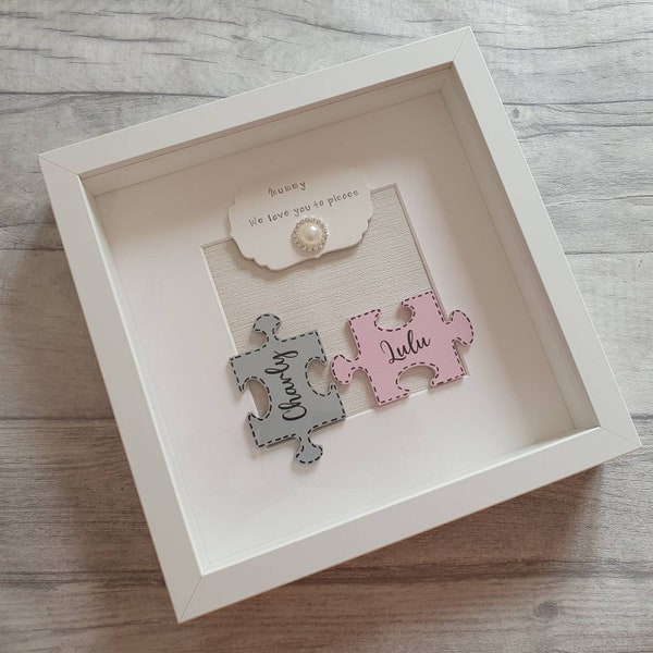 Personalised Mothers Day Gift  - 'We love you to pieces' Jigsaw Puzzle Frame