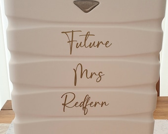 Personalised Bride To Be Suitcase Vinyl - Hen Party Decor