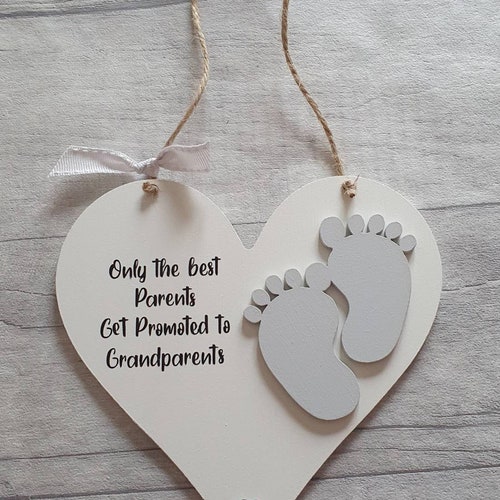 Pregnancy Announcement Gift for Grandparents to Be Hanging Etsy