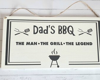 Dad's BBQ Sign - Personalised Barbeque Sign