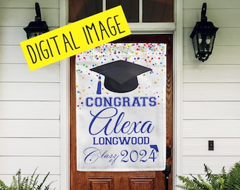 Digital Large Graduation Flag 2026 - Graduate Yard Sign - Graduation Decoration - 2026 Graduate - High School Graduation, Graduation banner