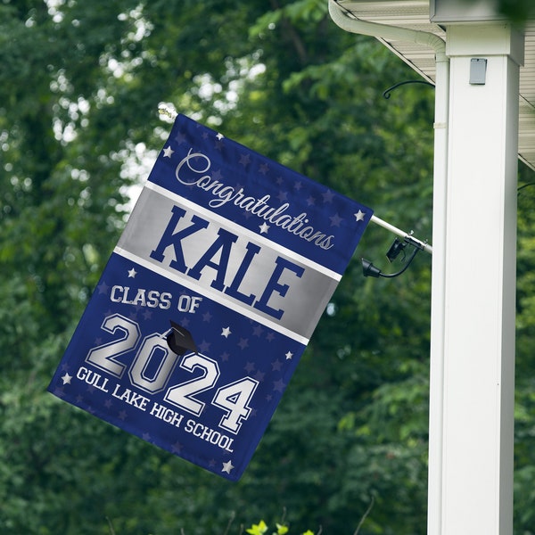 Extra Large Graduation House Flag 2024 - Graduate Sign - Graduation Decoration - 2024 Graduate - High School Graduation, 2024 Senior Banner