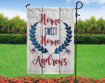 Home Sweet Home Patriotic Garden Flag - Memorial Day Garden Flag- 4th of July Garden Flag - American Flag - USA Flag - Red White Blue Decor