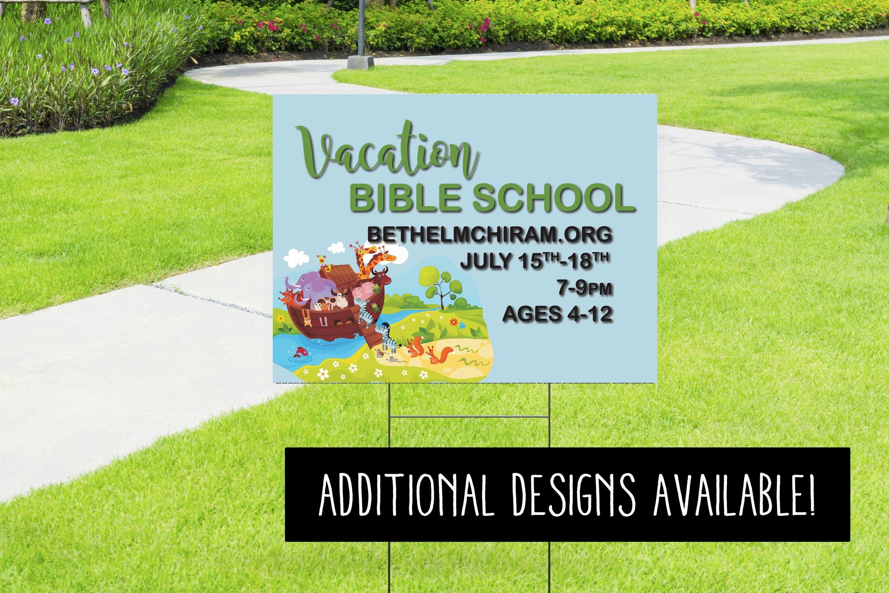 Vacation Bible School Outdoor Sign - Custom VBS Sign - Custom VBS ...