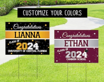 Graduation Senior Sign 2023 - Graduate Yard Sign - Graduation Corrugated Sign - 2023 Graduate Banner - High School Grad, College Graduation