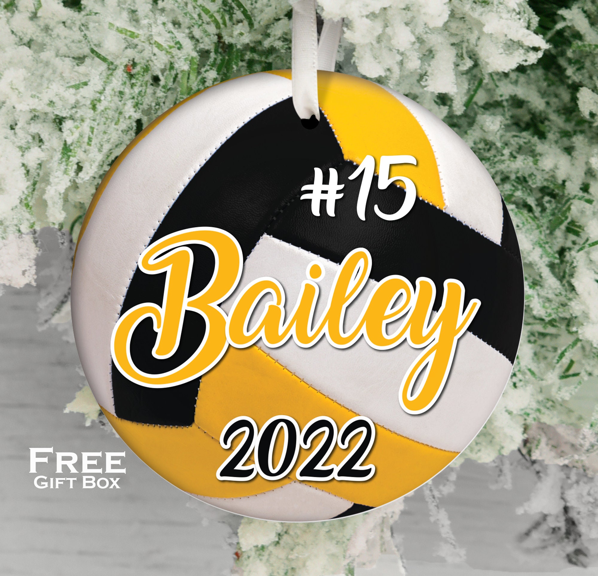 Discover Volleyball Ornament with name - Personalized Volleyball ornament