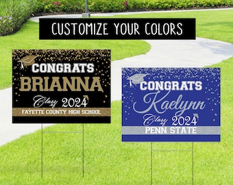 Graduation Senior Sign 2023 - Graduate Yard Sign - Graduation Corrugated Sign - 2023 Graduate Banner - High School Grad, College Graduation