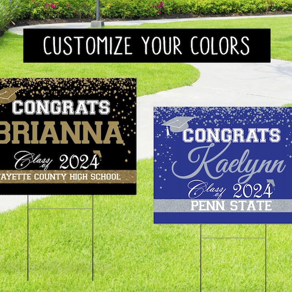 Graduation Senior Sign 2023 - Graduate Yard Sign - Graduation Corrugated Sign - 2023 Graduate Banner - High School Grad, College Graduation