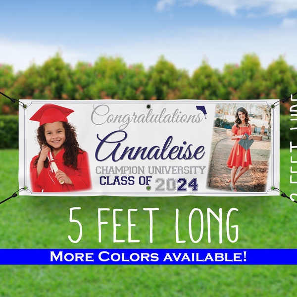 Extra LARGE Graduation Senior Sign 2024 - Graduate Vinyl Banner - Graduation Banner - 2024 Graduate - High School Grad, College Graduation