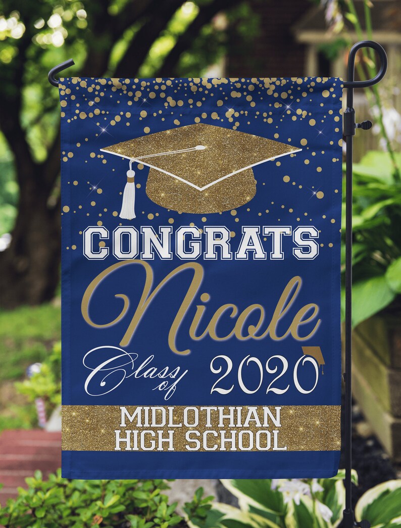 Graduation Garden Flag 2020 Graduate Yard Sign 2021 | Etsy