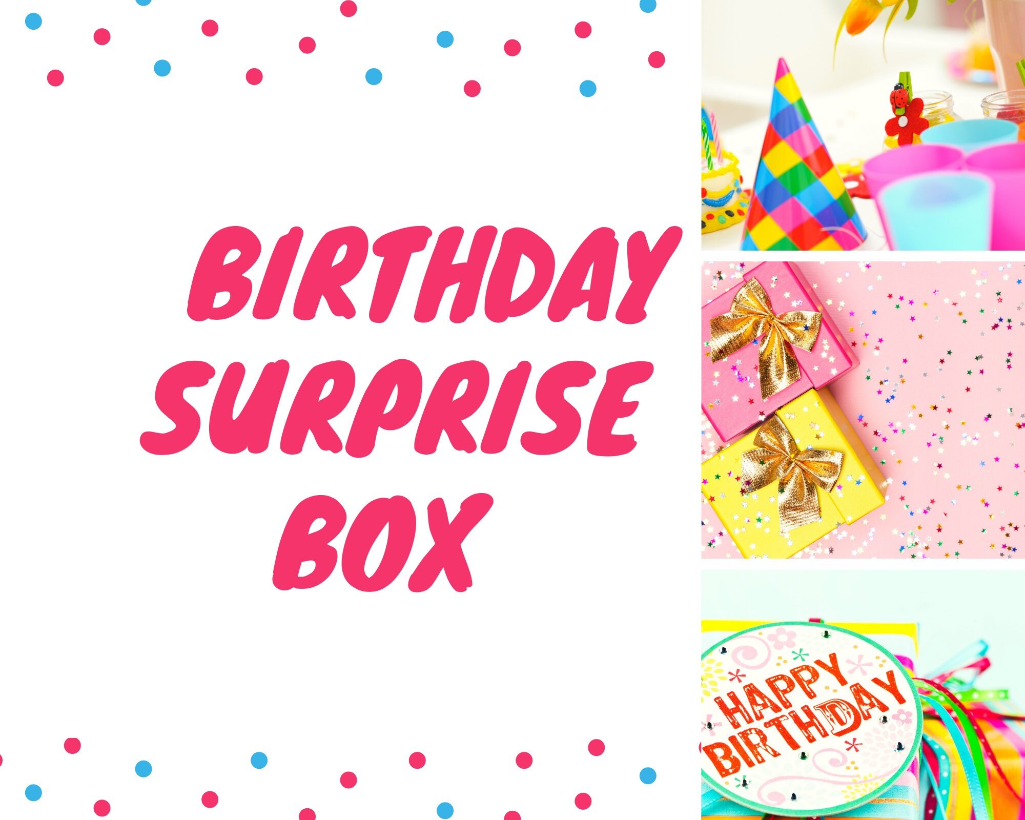 Birthday Mystery Box surprise birthday box happy bday gift Etsy