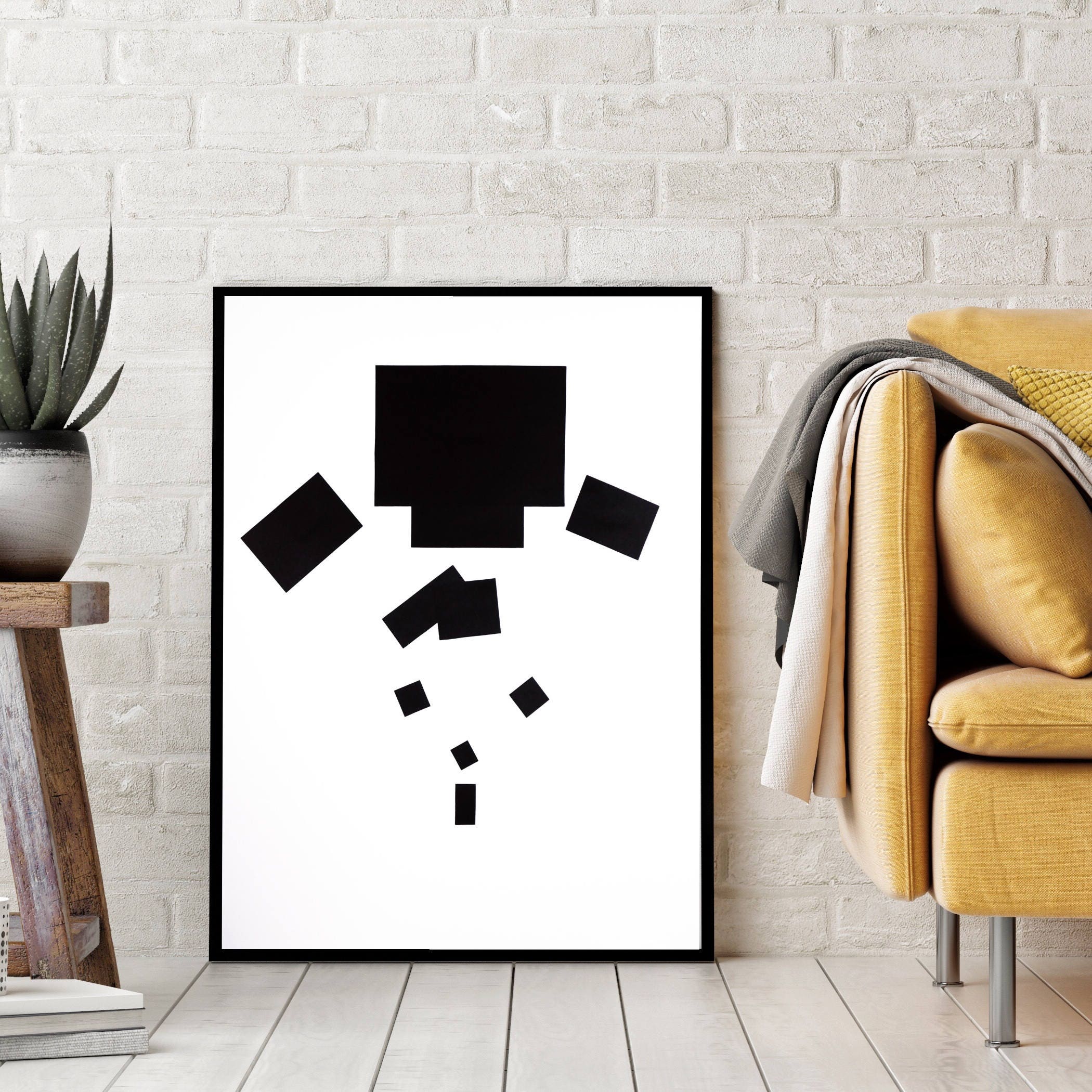 Abstract Wall Art Collage Print Modern Art Minimal Wall | Etsy