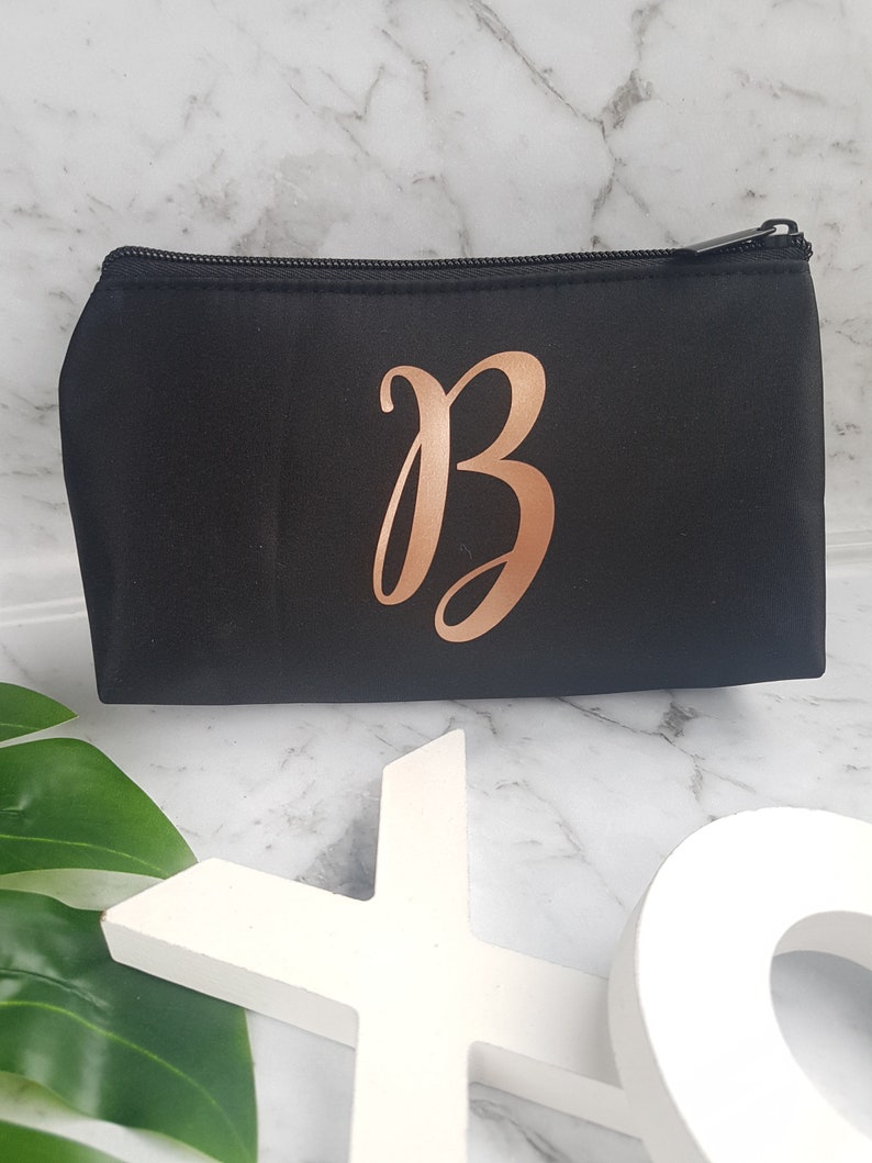 Small Cosmetic bag with initial Gift for her Personalised Etsy