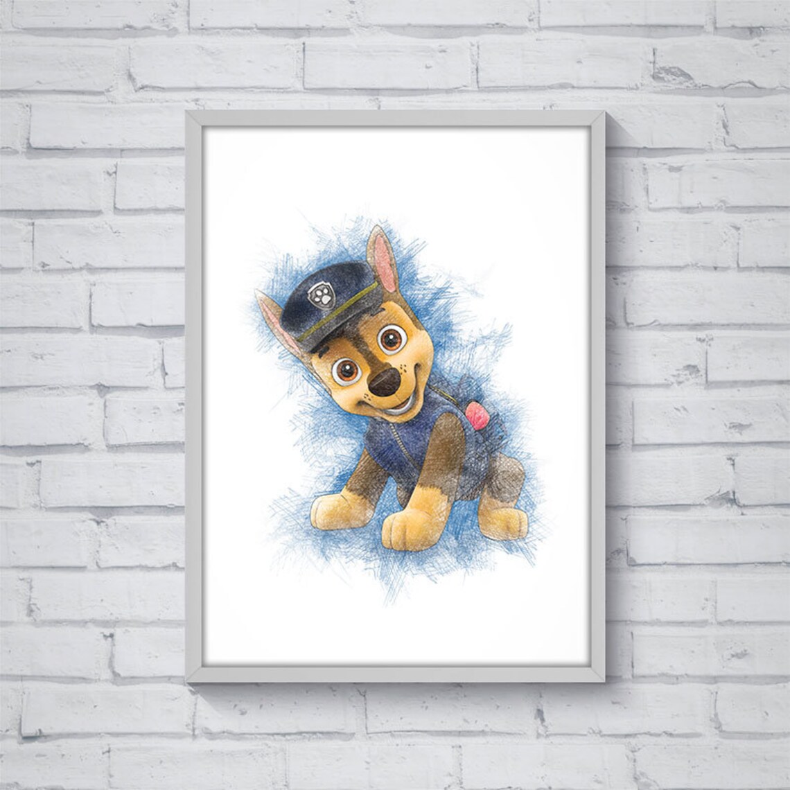 Paw Patrol / Chase / Printable / Wall Art / Poster / Decor Etsy