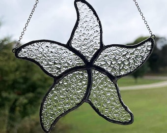 Stained Glass Starfish - Clear Textured Glass
