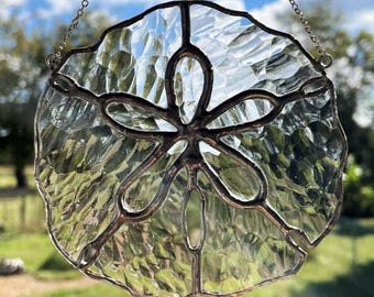 Stained Glass Sanddollar - Clear Texture