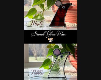Stained Glass Mouse - Suncatcher - Home Decor