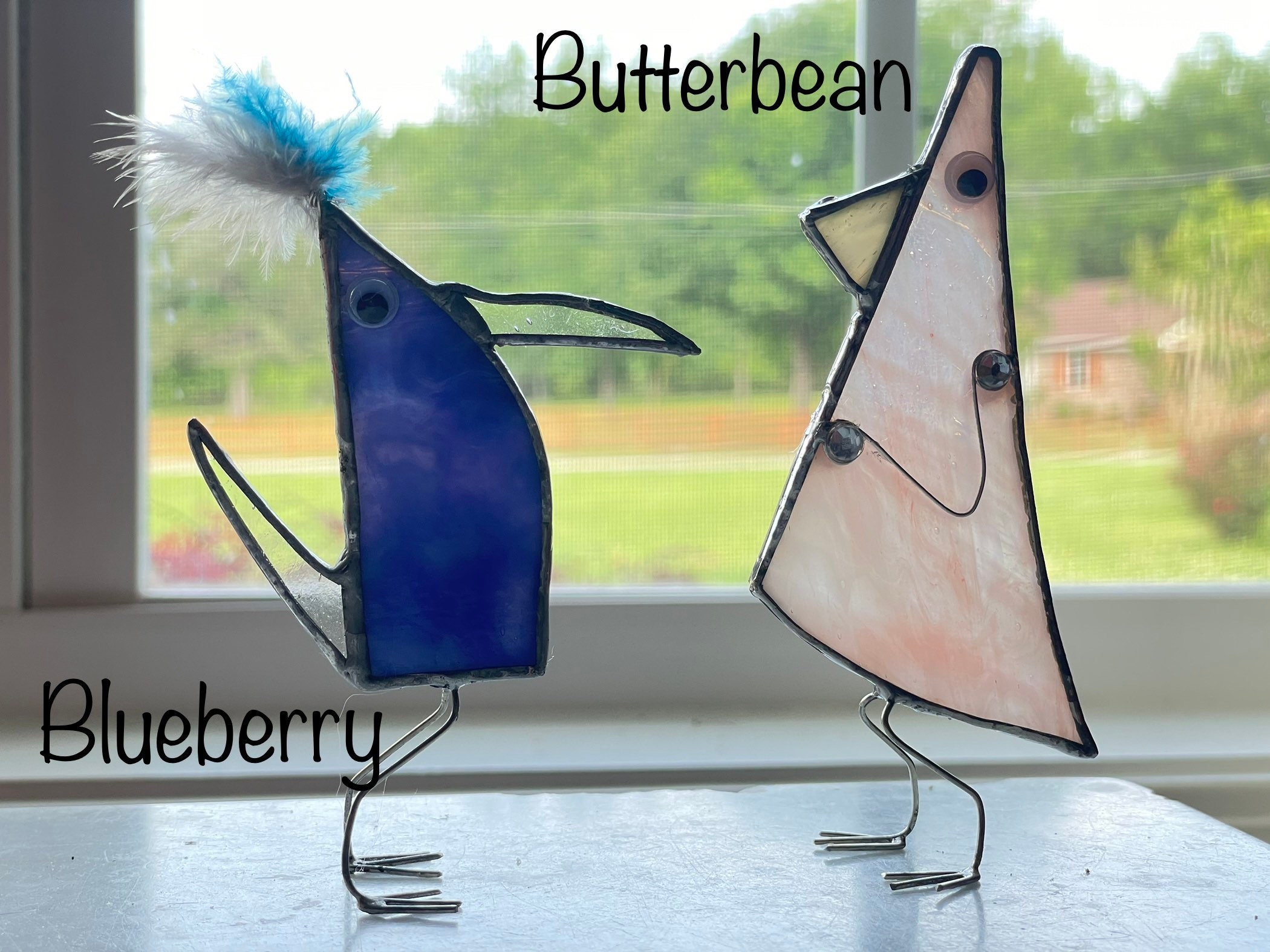 Scrappy Birds / Stained Glass / Crazy Birds Etsy