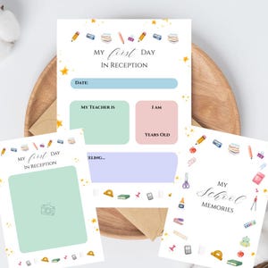 Printable School Memories | First Day of School Keepsake | Primary School Memory Journal | School Year Photo Album